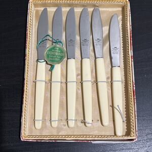Vintage German Stainless OBSTMESSER Fruit Knife Set Eichenlaub Solingen Rostfrei